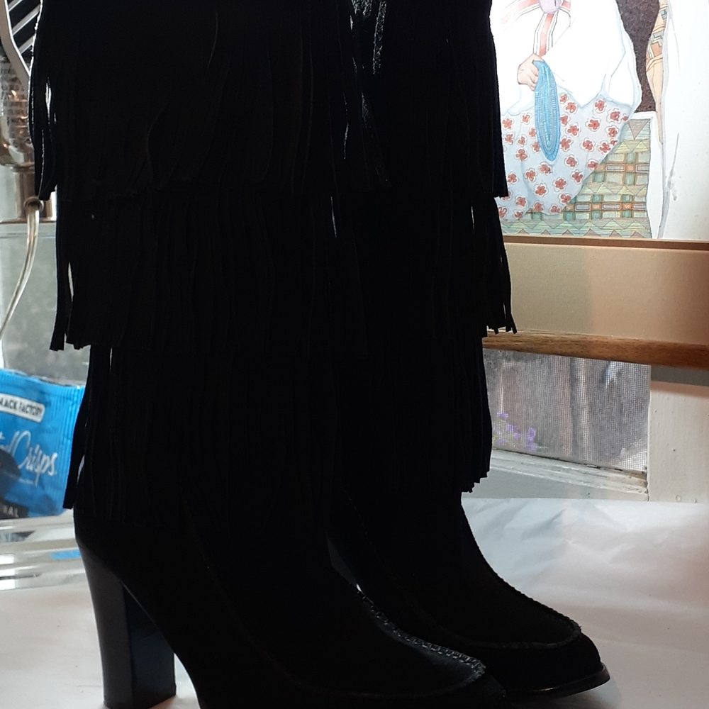 Ralph Lauren Suede Fringe Boot